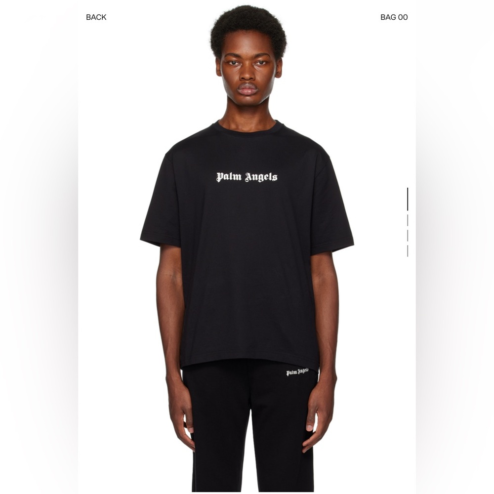 Palm Angels Classic Logo Slim Fit Cotton Graphic T-Shirt